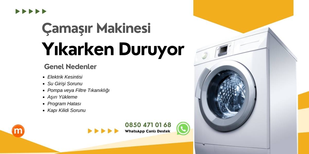 Çamaşır Makinesi Yıkarken Neden Duruyor?